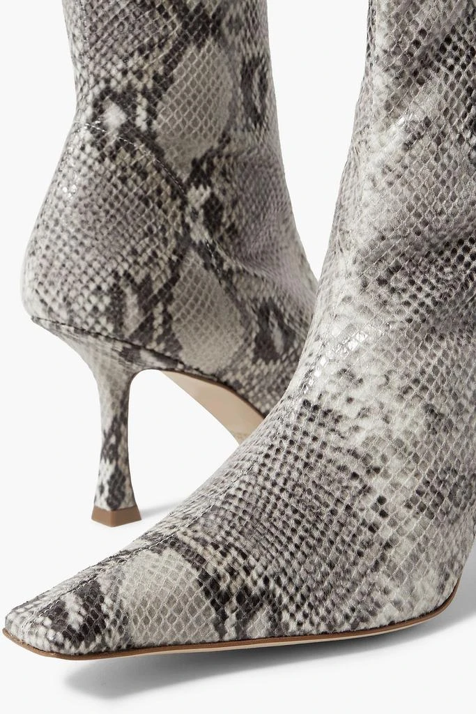 A.W.A.K.E. Mode Agnes snake-effect faux suede ankle boots 4