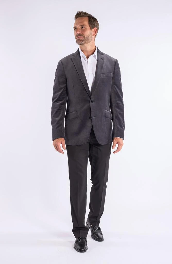 SAVILE ROW CO Mid Grey Velvet Blazer 5