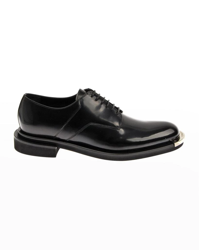 LES HOMMES Men's Metal Tip Leather Derby Shoes 1