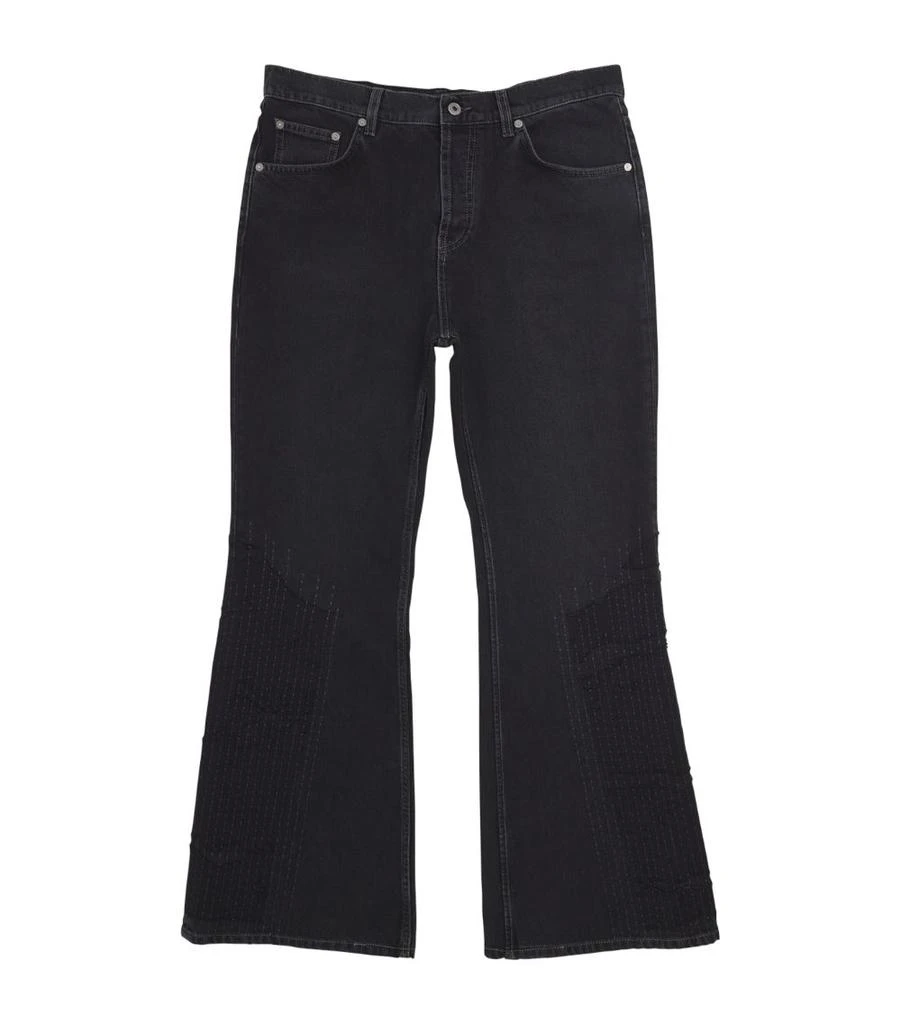 Off-White Diagonal Stripe Bootcut Jeans 1