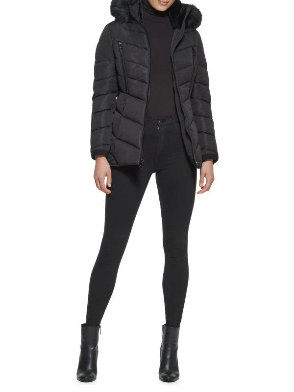 GUESS Faux Fur Lined Hooded Puffer Jacket 5