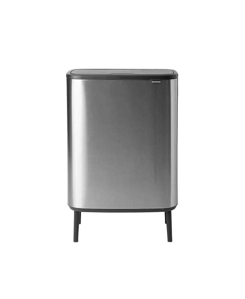 Brabantia Bo Touch Top Hi Dual Compartment Trash Can, 2 x 8 Gallon, 2 x 30 Liter