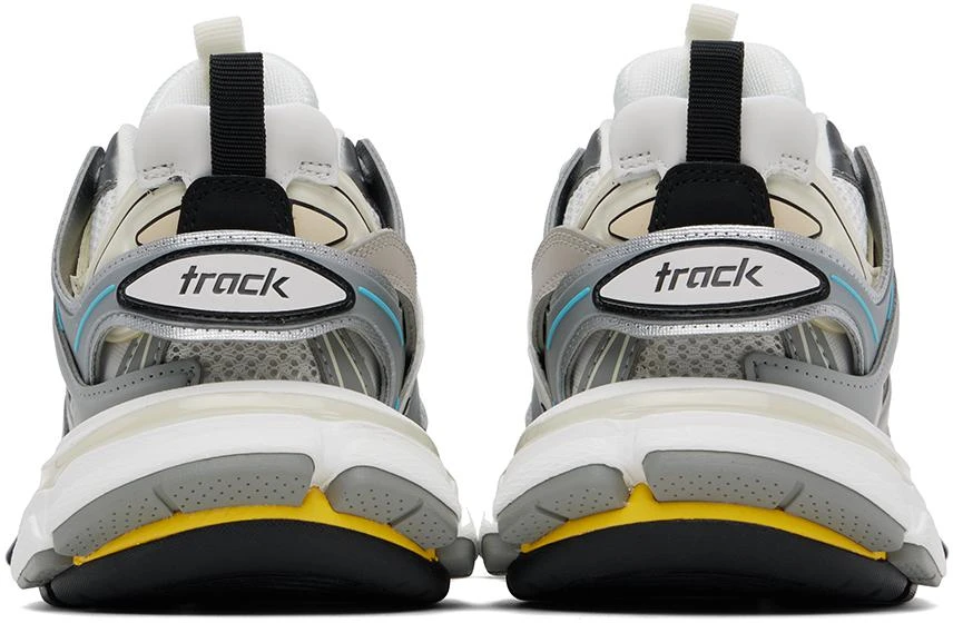 Balenciaga Silver & White Track Sneakers 2