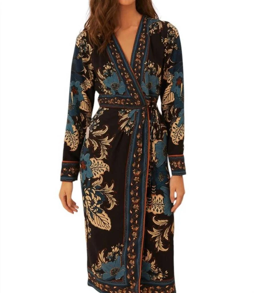 Shop Farm Rio - Blossom Tapestry Midi Wrap Dress on Sale at BeyondStyle   Get 56% Off Farm Rio - Blossom Tapestry Midi Wrap Dress with Limited-Time  Flash Deals, Exclusive Discounts, and