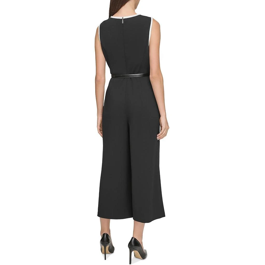 Karl Lagerfeld Paris Womens Textured Cropped Jumpsuit 2