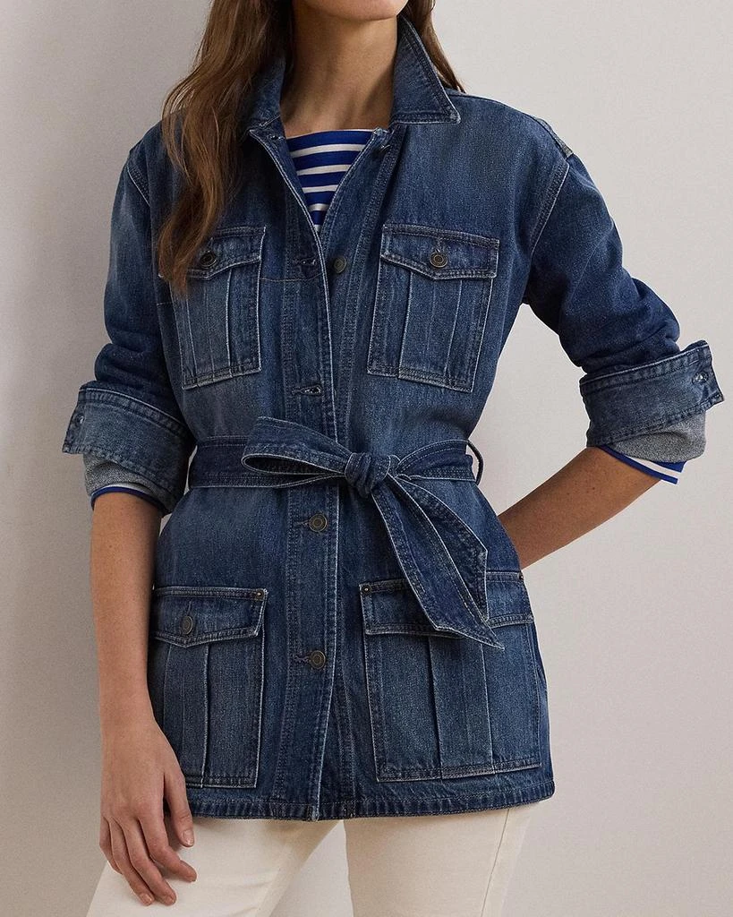 Ralph Lauren Belted Denim Shirt Jacket, Regular & Petite 4
