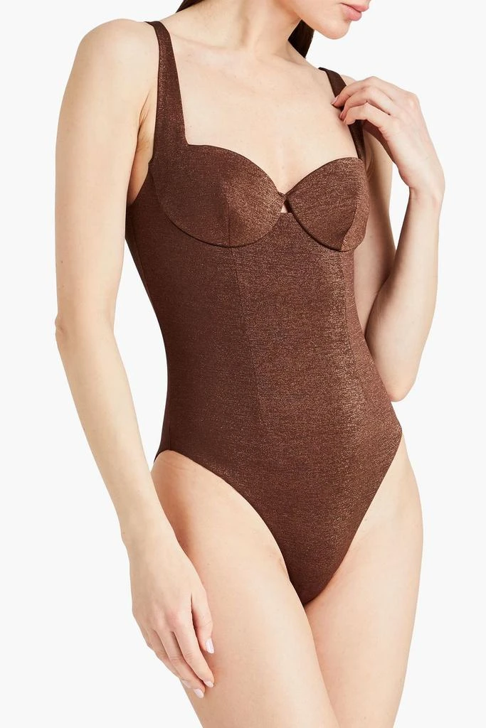 Onia Vida metallic underwired swimsuit 2