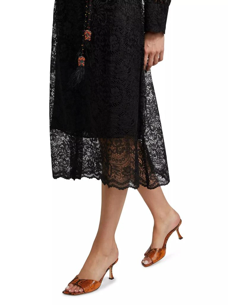 Farm Rio Lace Tie-Waist Midi-Dress 6