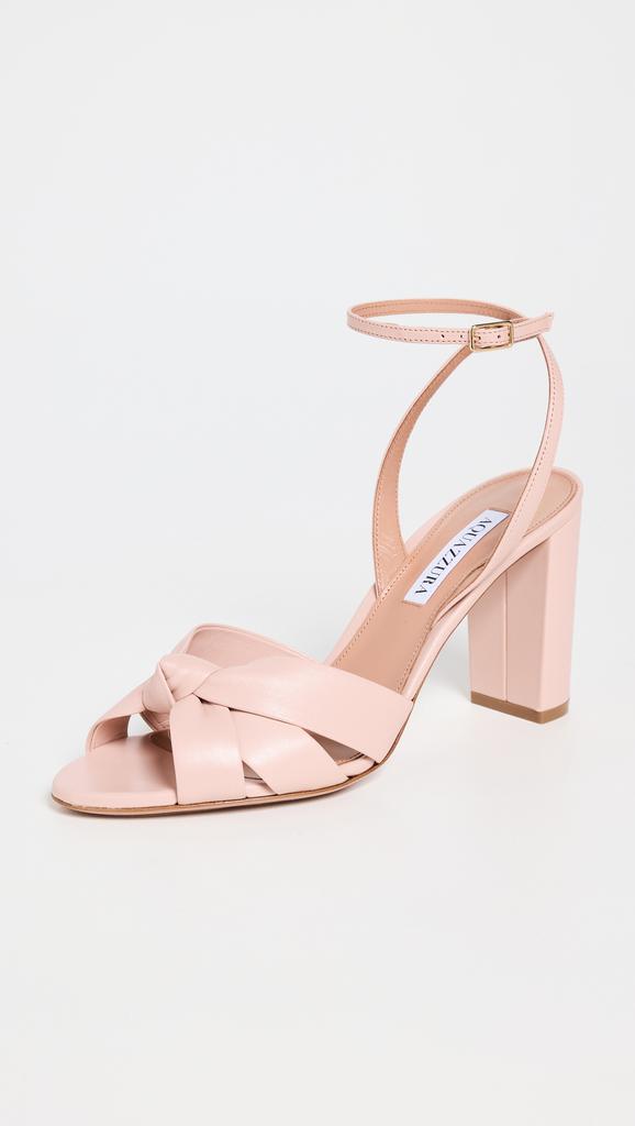 Aquazzura Embellished Leather Love Struck Sandals - Shoes