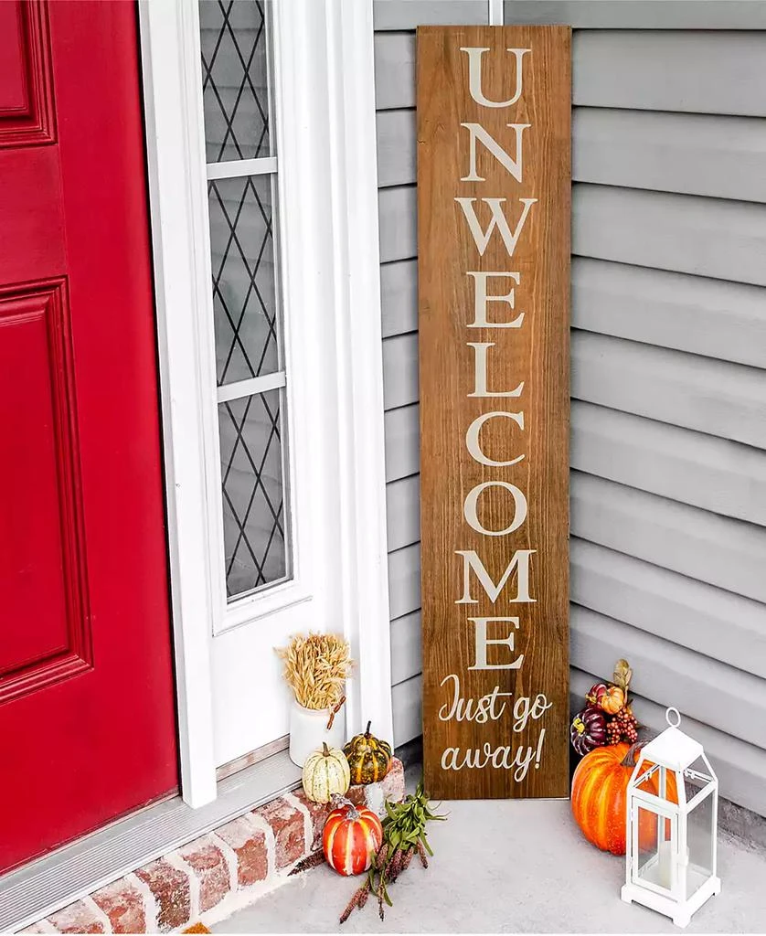 National Tree Company 39" Halloween "Unwelcome" Porch Sign 3