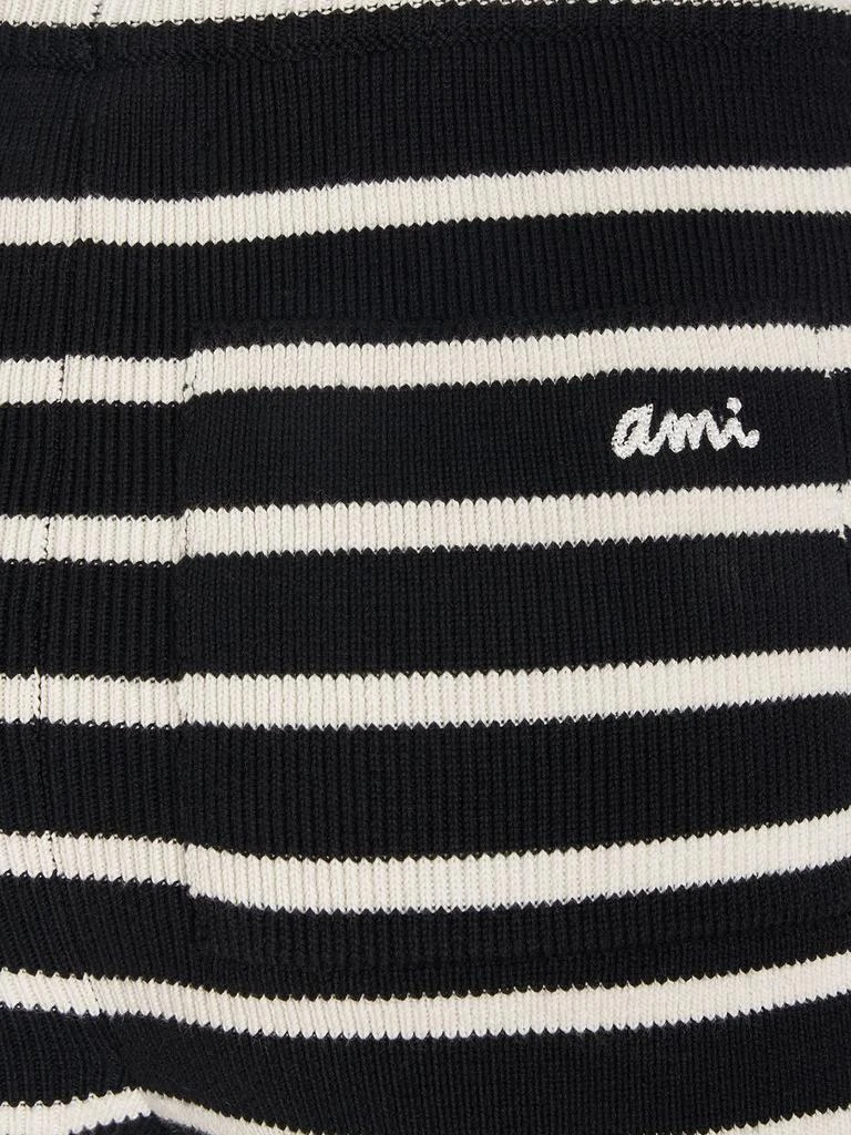 AMI PARIS Ami Striped Sailor Cotton Mini Shorts 5