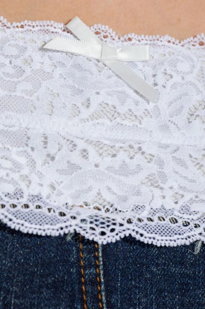 Balenciaga Balenciaga Lace Detailed Denim Top 4