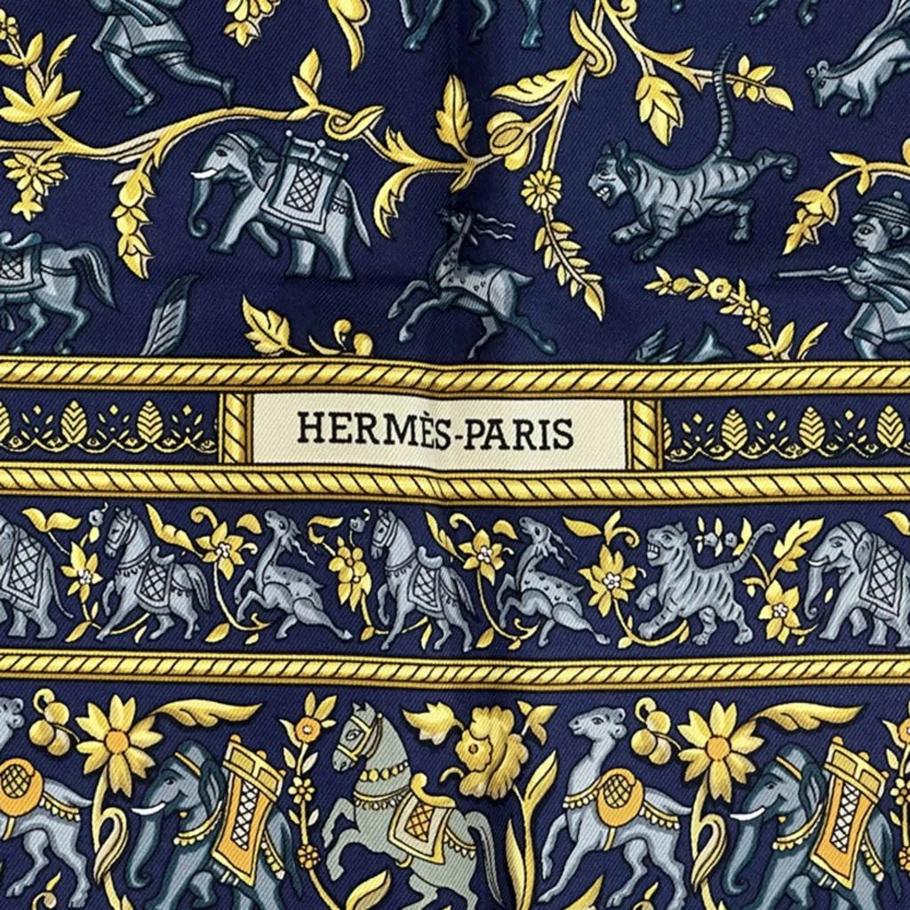 Hermes Navy Silk Scarf (Pre-Owned) 2