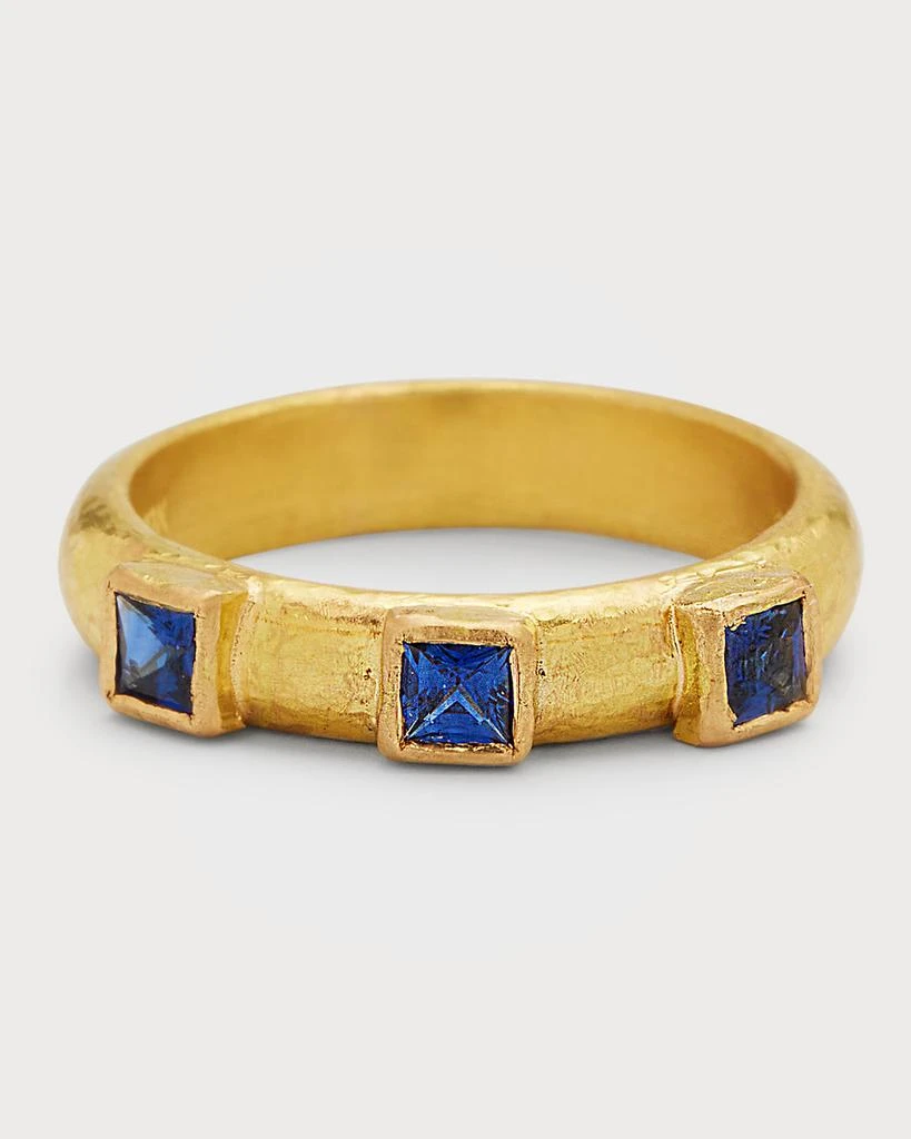 Elizabeth Locke 19k Blue Sapphire Stack Ring from Neiman Marcus