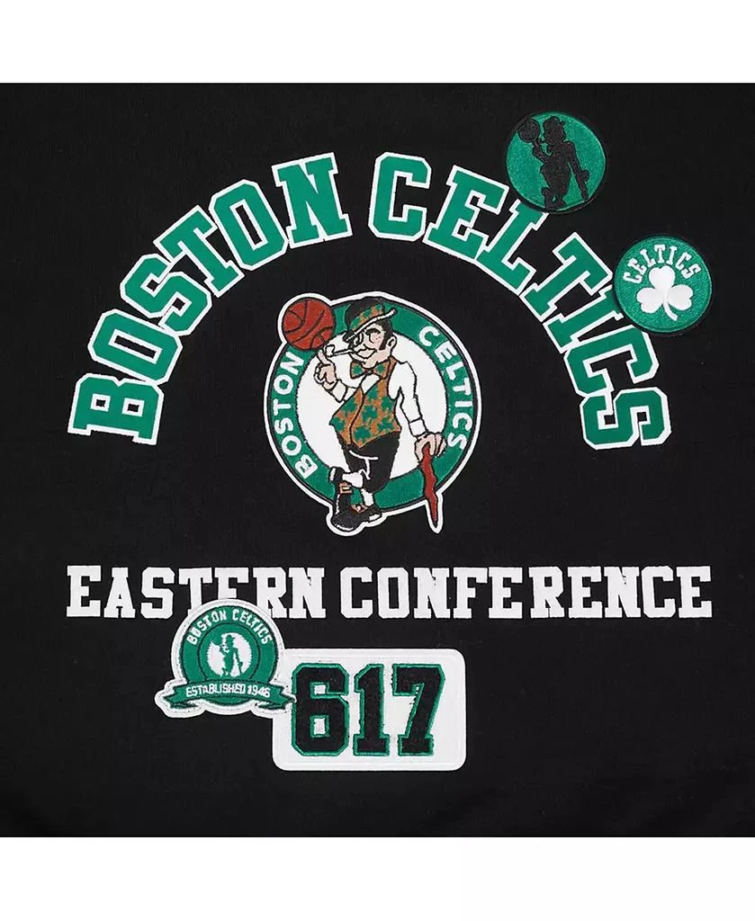 Pro Standard Women's Black Boston Celtics Area Code Cropped Pullover Sweatshirt 3