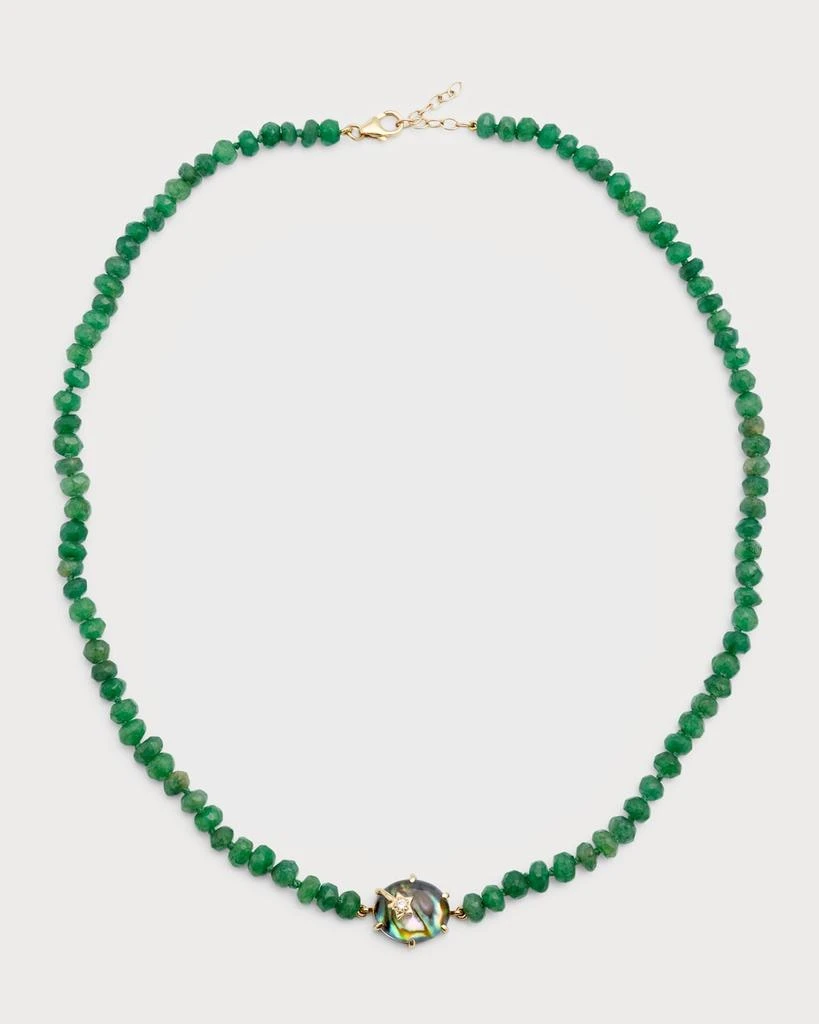 Andrea Fohrman Mini Galaxy Emerald Beaded Necklace