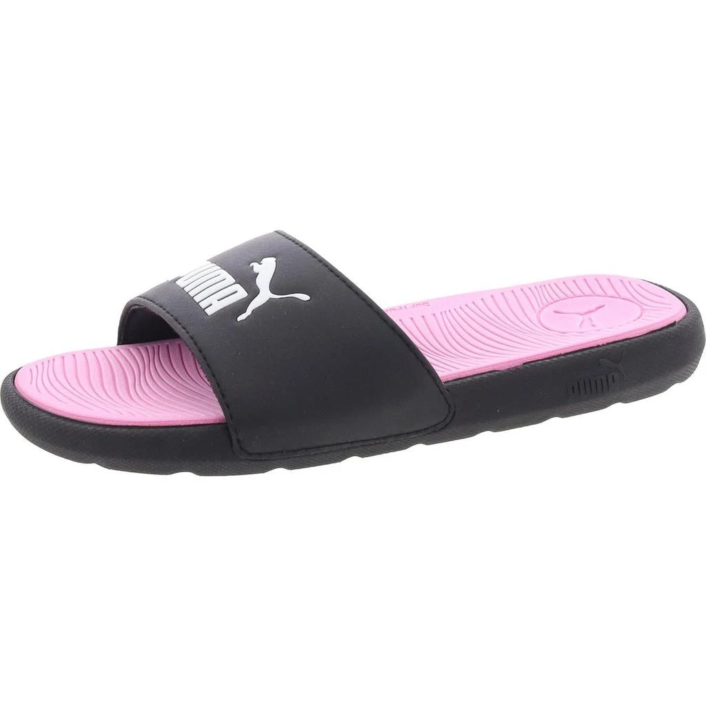 Puma Womens Padded Insole Faux Leather Slide Sandals 1