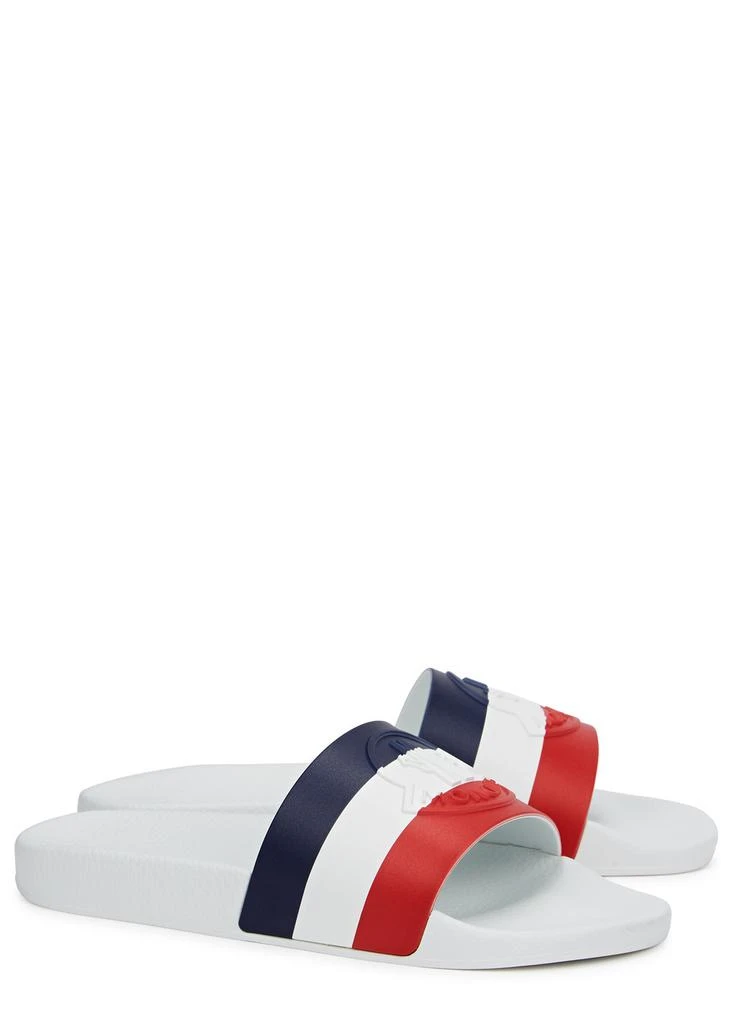 Moncler Basile striped rubber sliders 2
