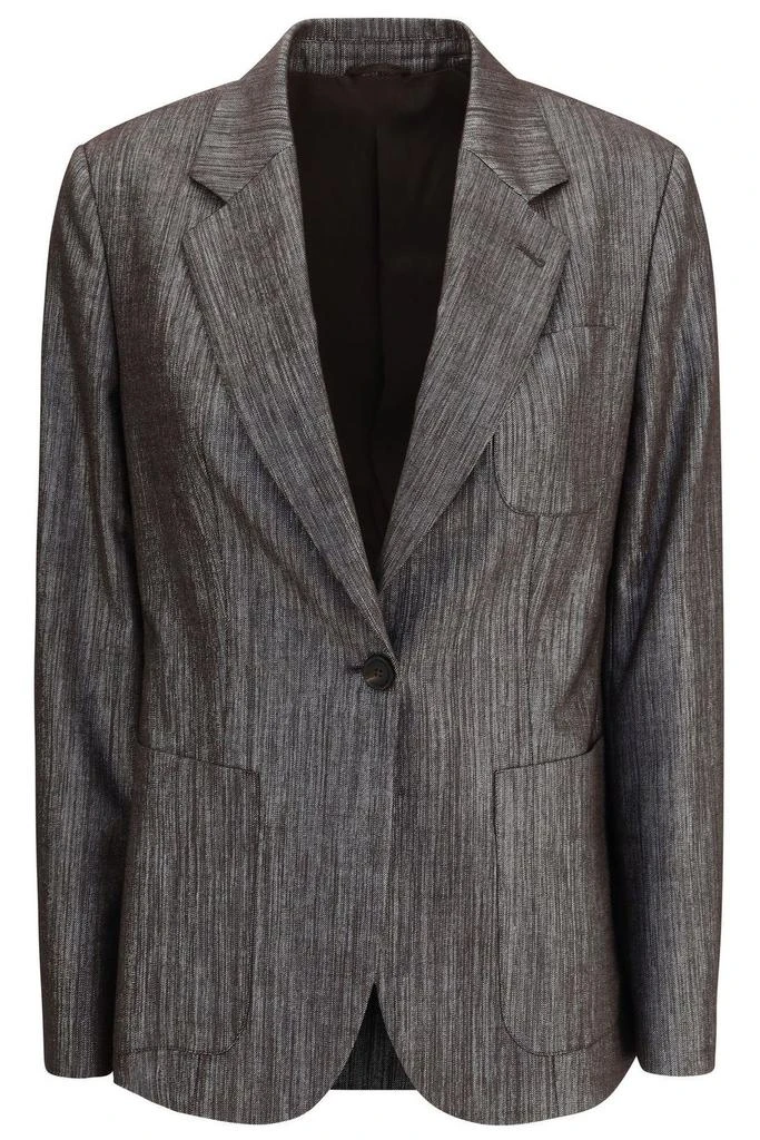 Brunello Cucinelli Brunello Cucinelli Lurex Buttoned Blazer 1