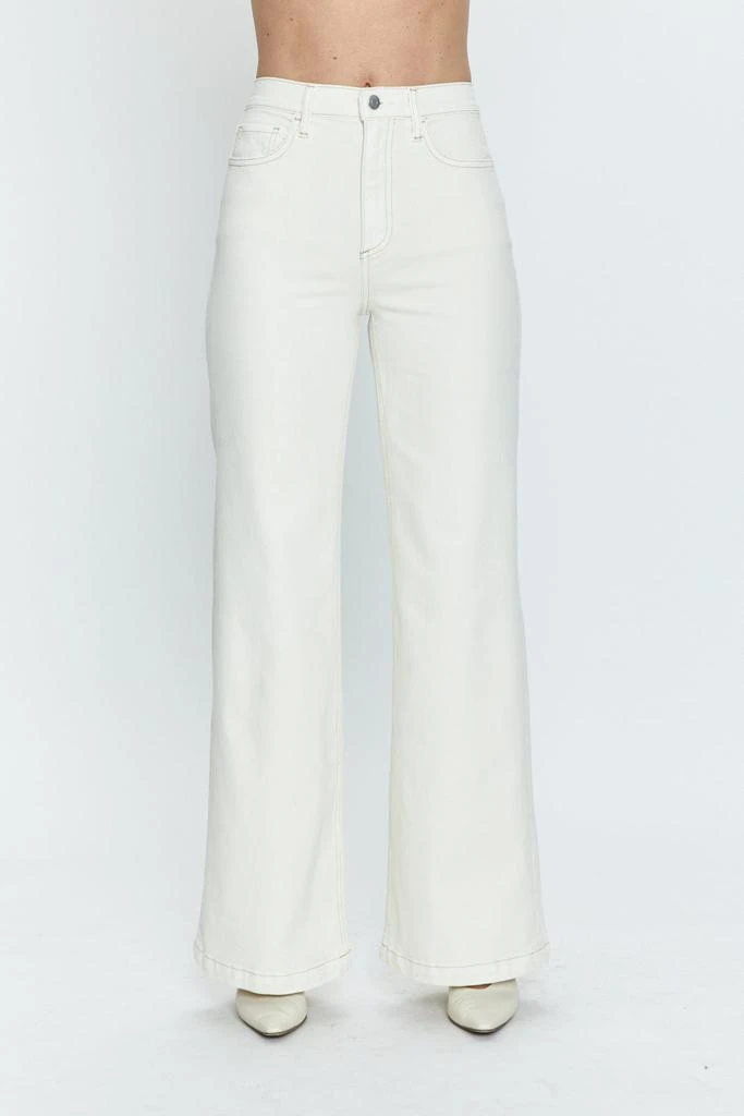 Pistola Denim Lana High Rise Ultra Wide Leg - Ecru 2
