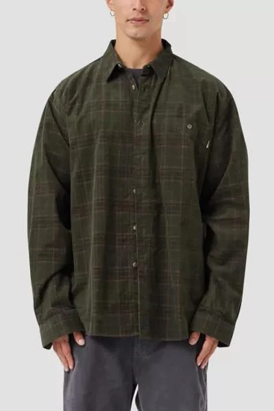 Barney Cools Barney Cools Cabin 2.0 Recycled Cotton Corduroy Plaid Shirt 3