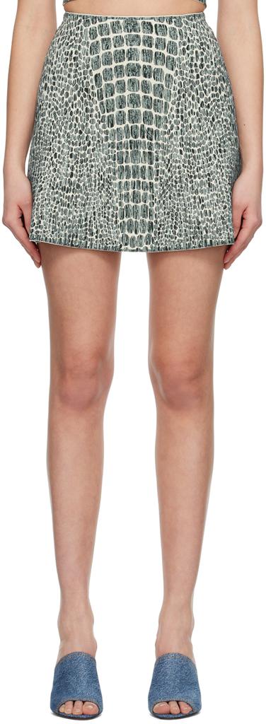 Shop Alaïa Denim Spiral Skirt on Sale at BeyondStyle – Get