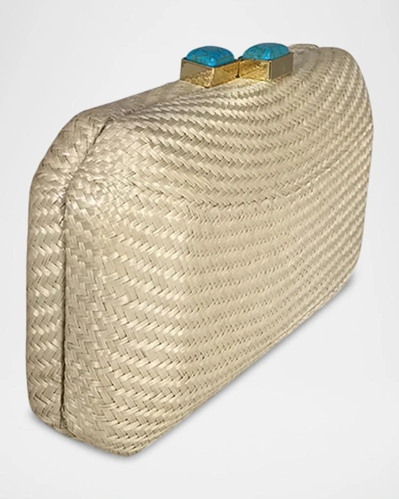 SERPUI Leticia Bun Straw Clutch Bag 2