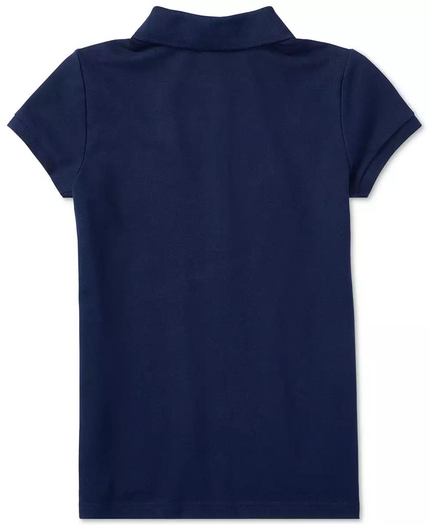 Ralph Lauren Toddler and Little Girls Short Sleeve Stretch Cotton Mesh Polo Shirt