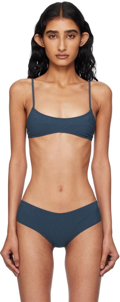 Fruity Booty Navy Bream Stripe Bikini Top