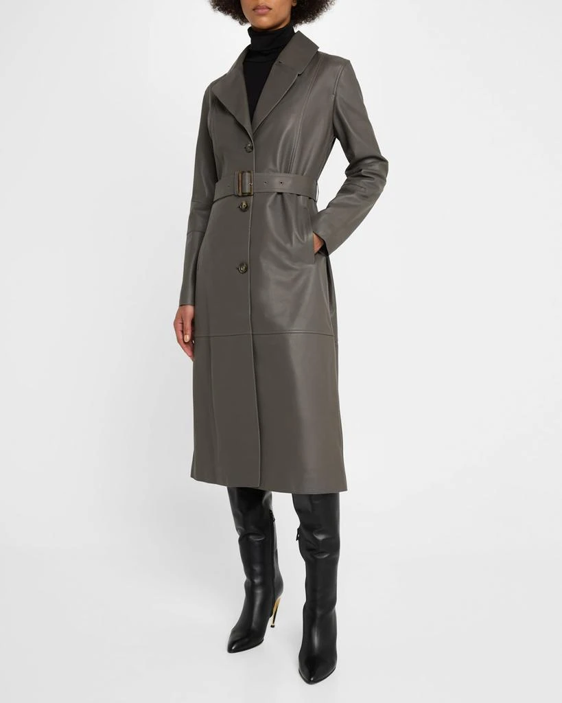 Yves Salomon Leather Trench Coat 2