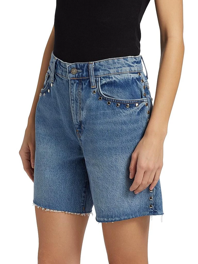Reformation Raye Studded Mid-Rise Denim Shorts 4
