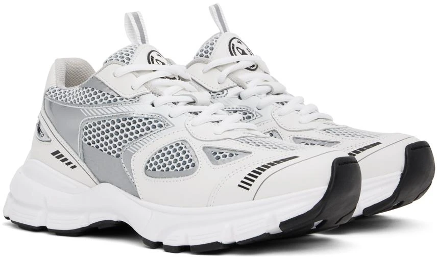 Axel Arigato White & Silver Marathon Runner Sneakers 4