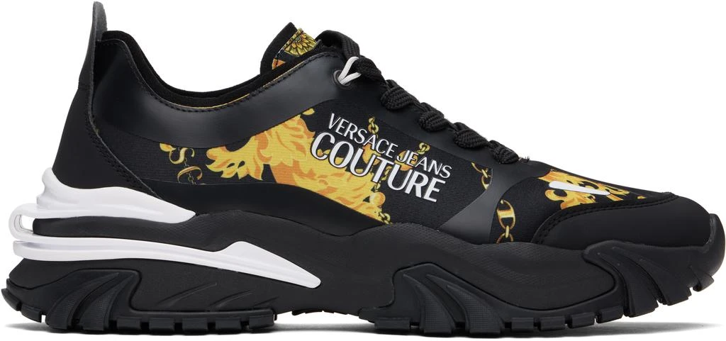 Versace Black Trail Trek Chain Couture Sneakers 1