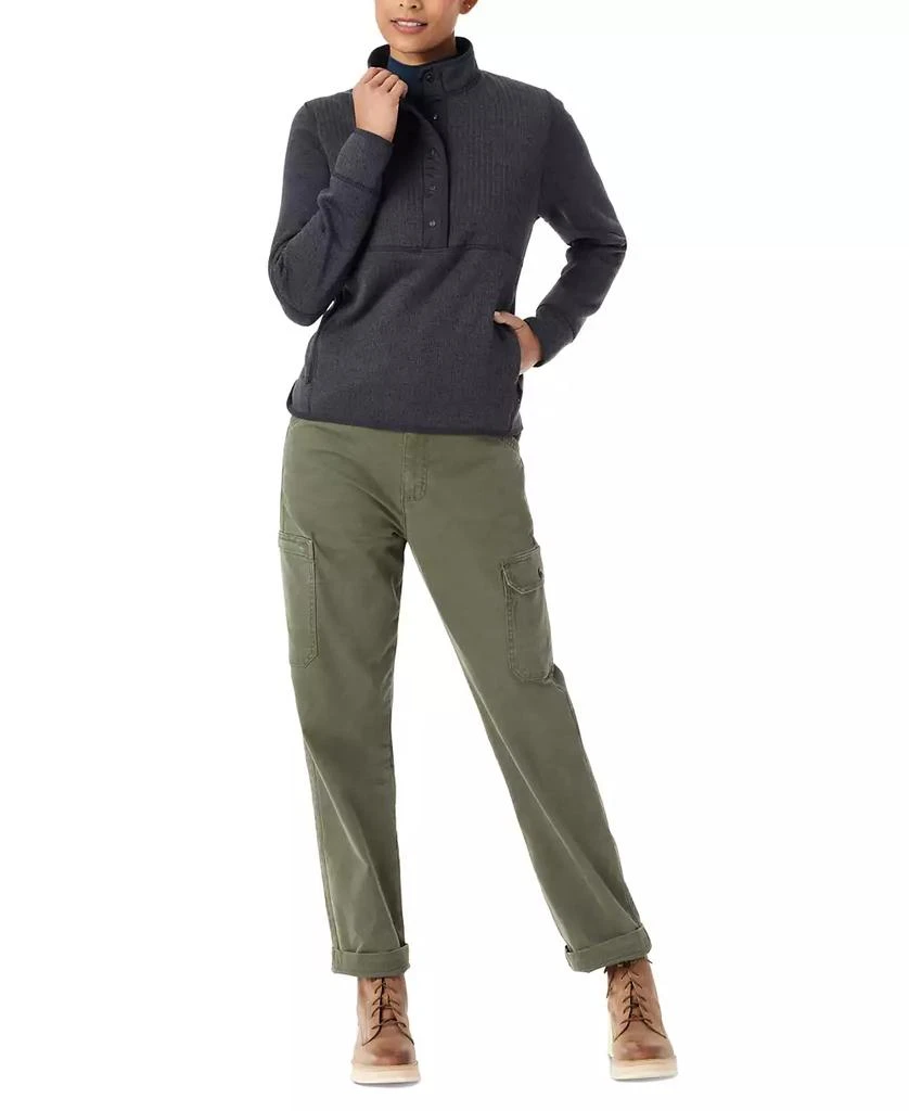 BASS OUTDOOR Women's Mixed-Media Mock-Neck Sweatshirt 3