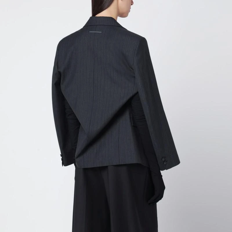 MM6 Black wool-blend jacket with gloves 3