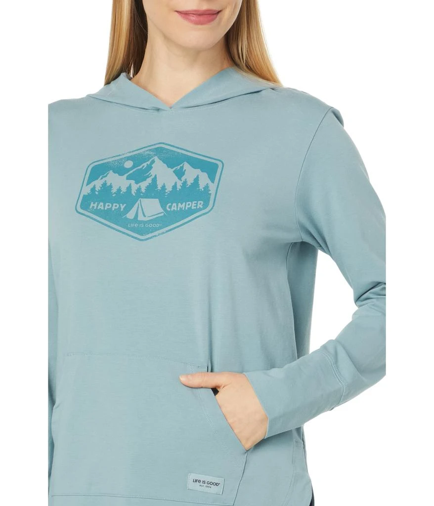 Life is Good Happy Camper Badge Crusher-Flex™ Hoodie Tunic 3