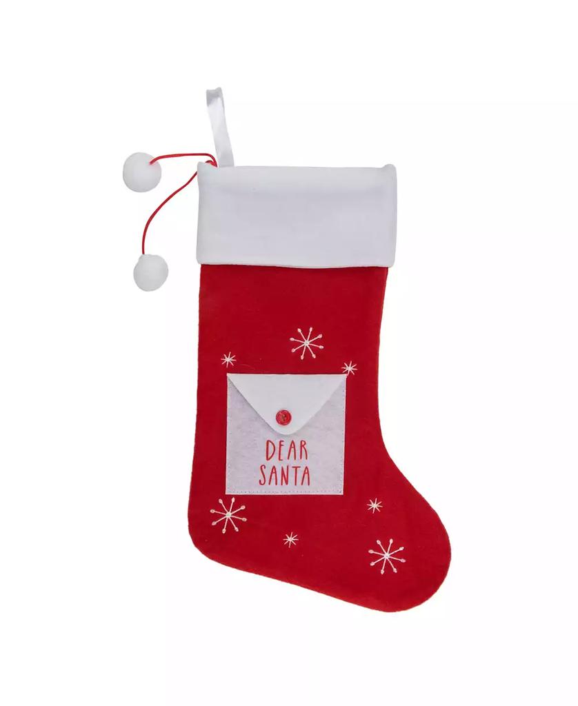Northlight 19" Dear Santa Envelope Christmas Stocking