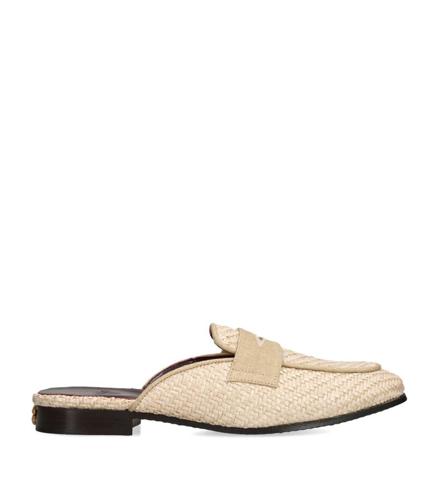 Bougeotte Raffia Slip-On Mules