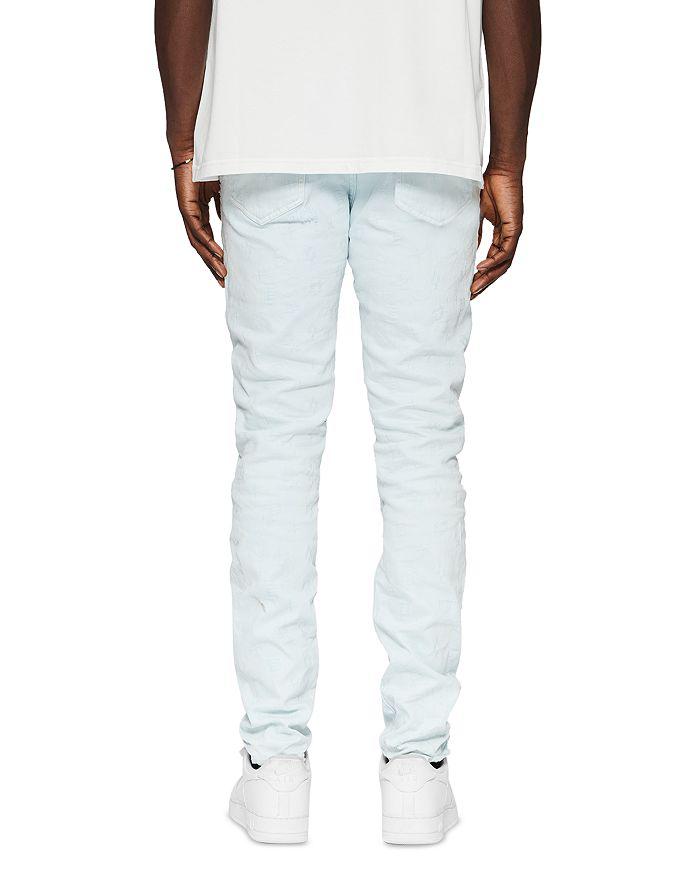 Purple Brand Jacquard Monogram Skinny Jeans in Blue