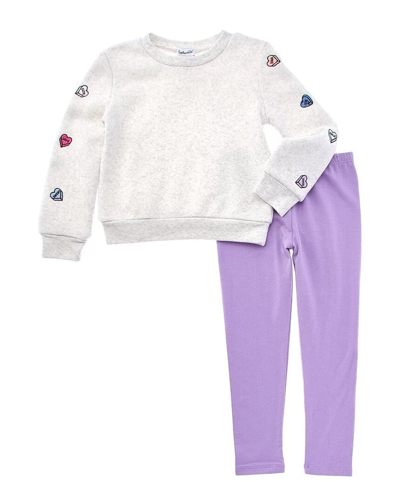 Splendid 2pc Dancing Hearts Sweatshirt & Legging Set 1