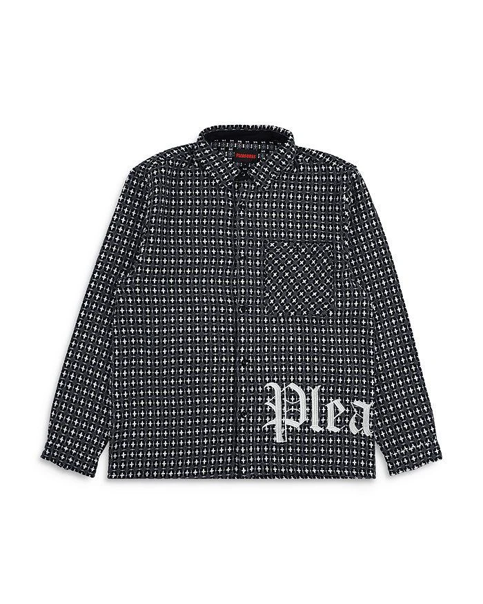 Pleasures Cross Work Regular Fit Button Front Shirt 6