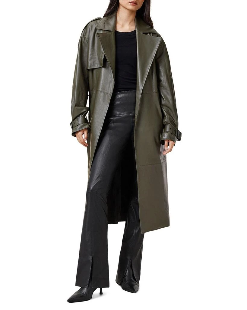 ALL SAINTS Cora Leather Flare Pants 2
