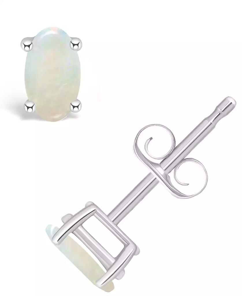Macy's Opal (1/3 ct.t.w) Stud Earrings in 14K White Gold or 14K Yellow Gold