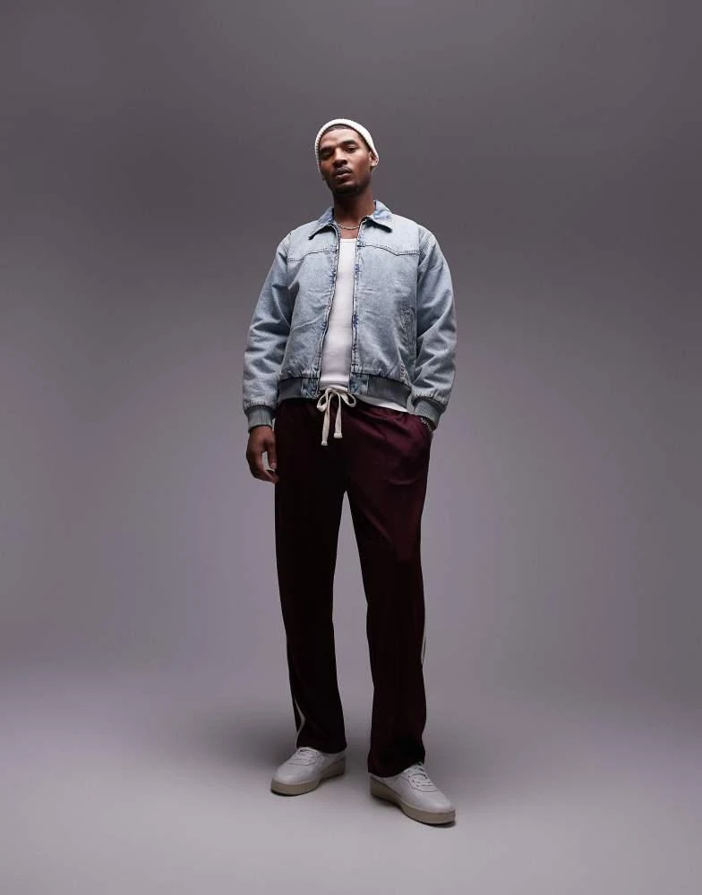 Levi's Levi's Workwear capsule embarcadero aviator bomber jacket lightweight denim in light wash 3
