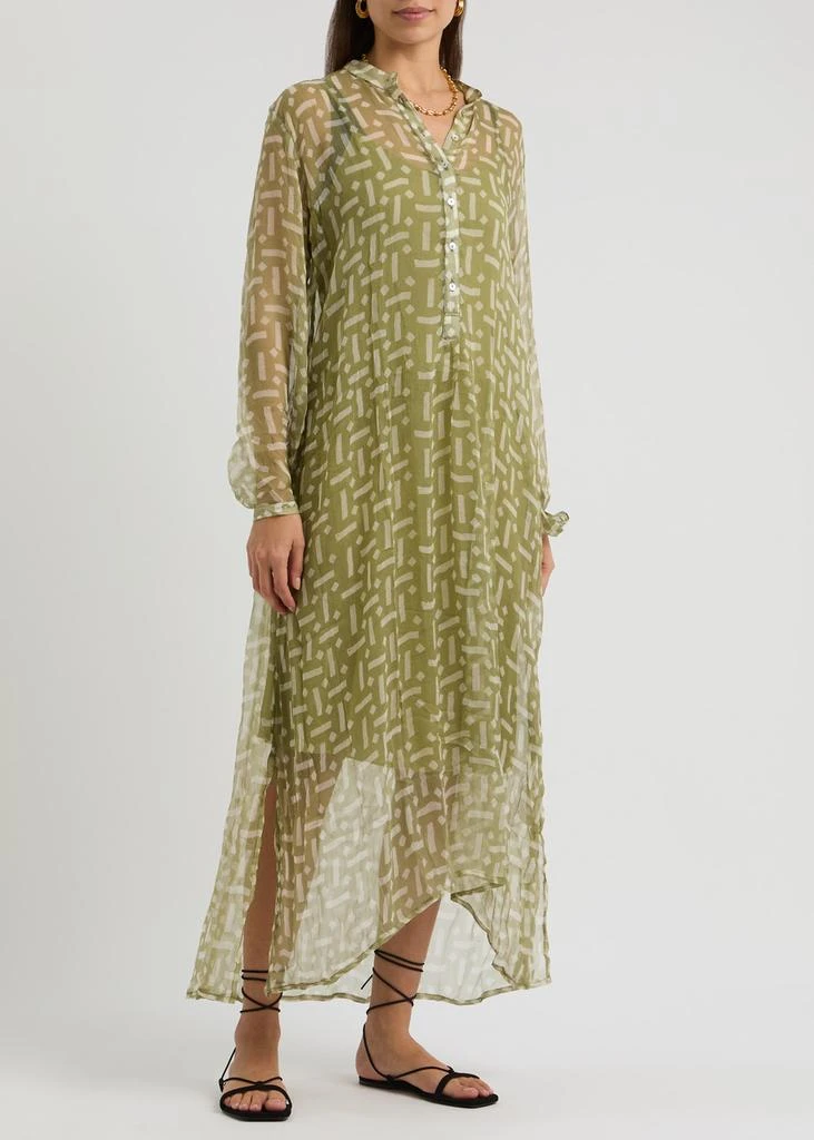 Cloe Cassandro Andrea printed silk-georgette maxi dress 2