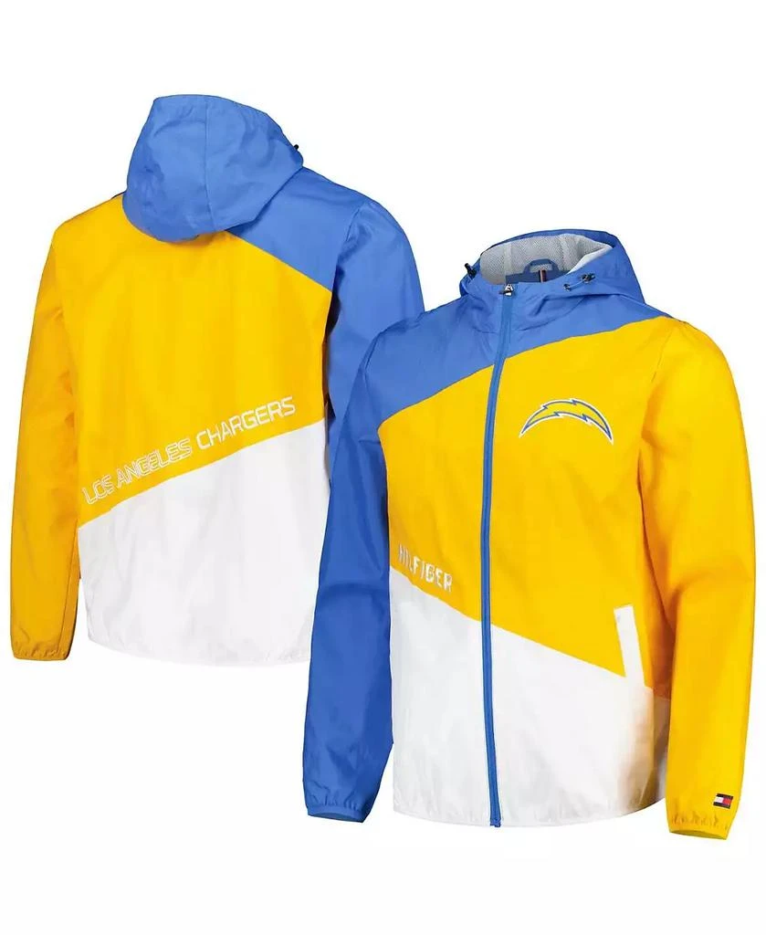 Tommy Hilfiger Men's Powder Blue, Gold Los Angeles Chargers Bill Full-Zip Jacket 1