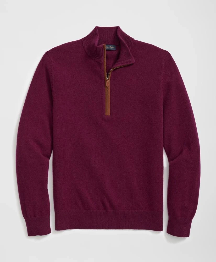 Brooks Brothers 3-Ply Cashmere Half-Zip Sweater 1