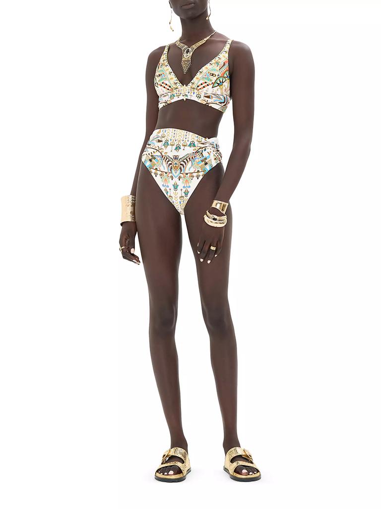 Camilla Printed High-Waist Bikini Bottom