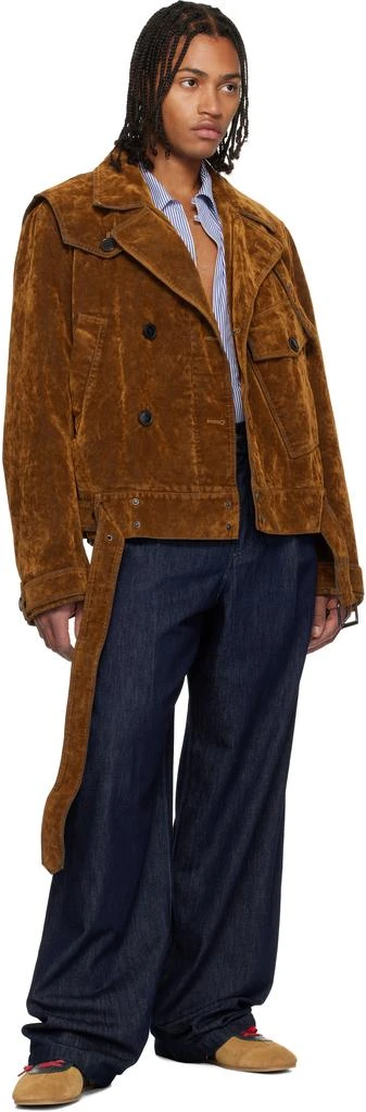 Dries Van Noten Brown Velvet Jacket 4