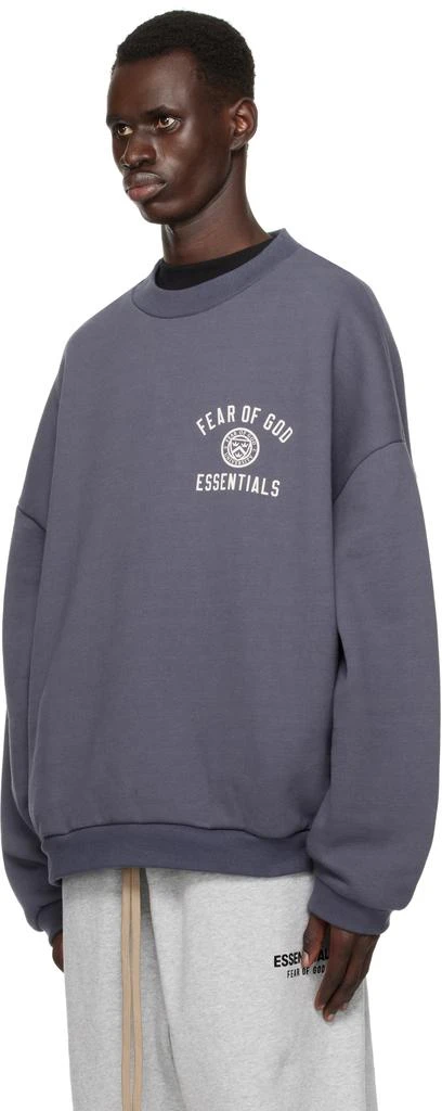 Essentials Navy Fleece Crewneck Sweatshirt 4